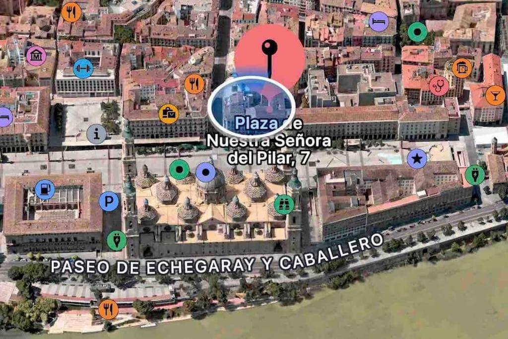 Apartamento La Plaza Del Pilar Zaragoza Exterior foto